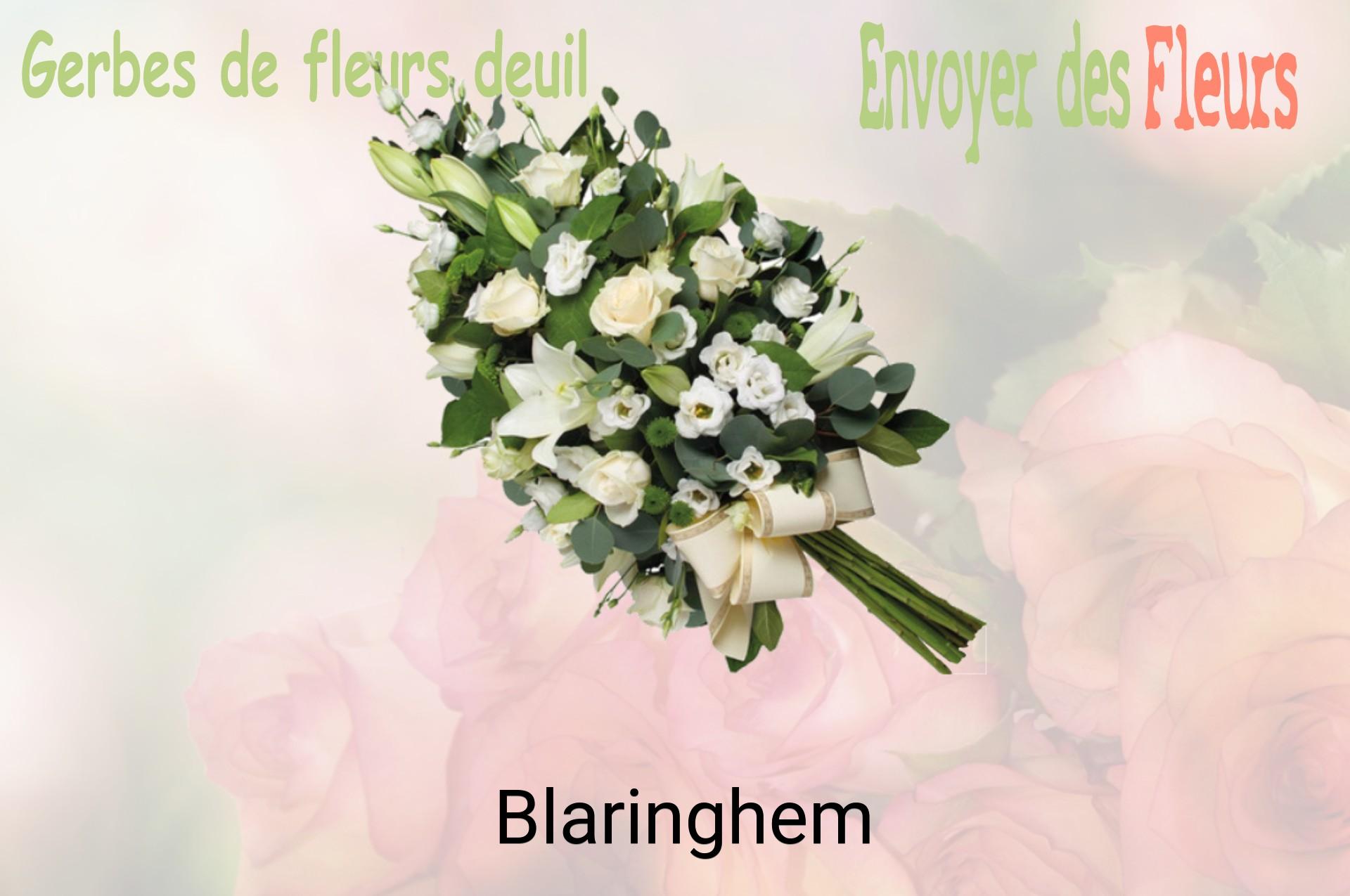 Gerbe de fleurs de deuil livrée à Blaringhem